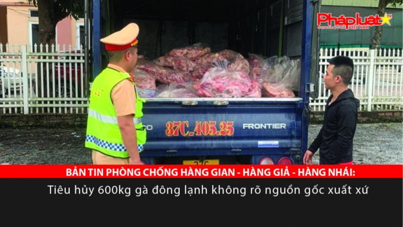 BẢN TIN PHÒNG CHỐNG HÀNG GIAN - HÀNG GIẢ - HÀNG NHÁI: Tiêu hủy 600kg gà đông lạnh không rõ nguồn gốc xuất xứ