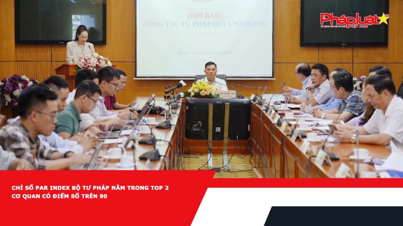 Chỉ số PAR INDEX Bộ Tư pháp nằm trong Top 2 cơ quan có điểm số trên 90
