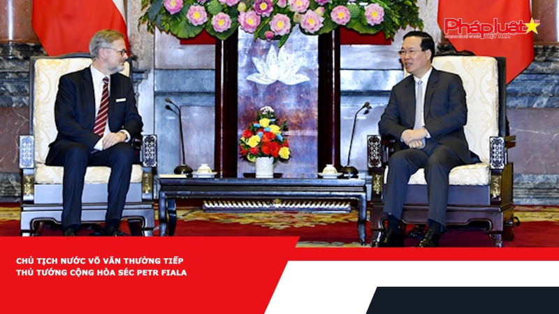 Chủ tịch nước Võ Văn Thưởng tiếp Thủ tướng Cộng hòa Séc Petr Fiala
