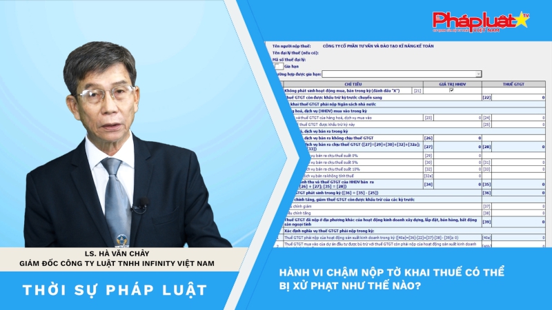 Thời sự Pháp Luật: Hành vi chậm nộp tờ khai thuế có thể bị xử phạt như thế nào?