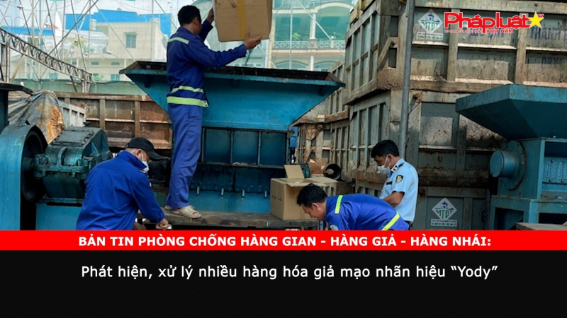 BẢN TIN PHÒNG CHỐNG HÀNG GIAN - HÀNG GIẢ - HÀNG NHÁI: Phát hiện, xử lý nhiều hàng hóa giả mạo nhãn hiệu “Yody”
