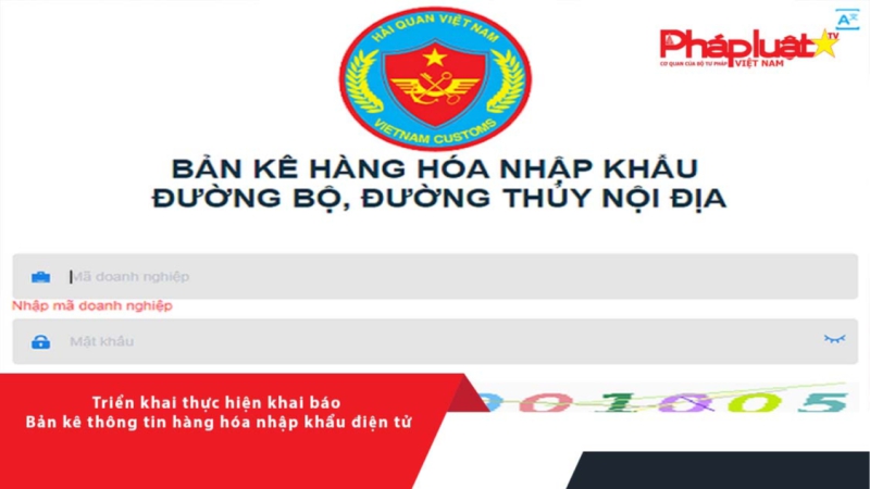 Triển khai thực hiện khai báo Bản kê thông tin hàng hóa nhập khẩu điện tử