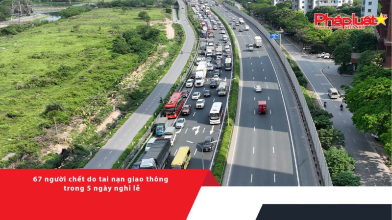 67 người chết do tai nạn giao thông trong 5 ngày nghỉ lễ