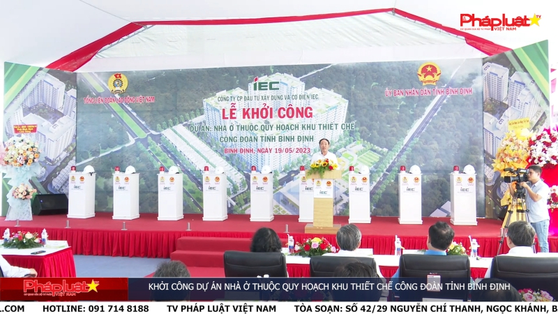 Khởi công dự án nhà ở thuộc quy hoạch Khu thiết chế công đoàn tỉnh Bình Định