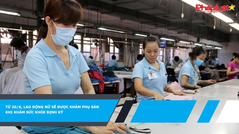 Từ 20/6, lao động nữ sẽ được khám phụ sản khi khám sức khỏe định kỳ