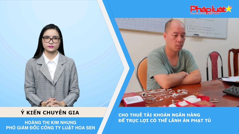 Thời sự Pháp Luật: Cho thuê tài khoản ngân hàng để trục lợi có thể lãnh án phạt tù