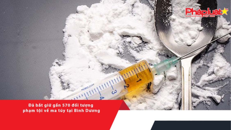 Đã bắt giữ gần 570 đối tượng phạm tội về ma túy tại Bình Dương