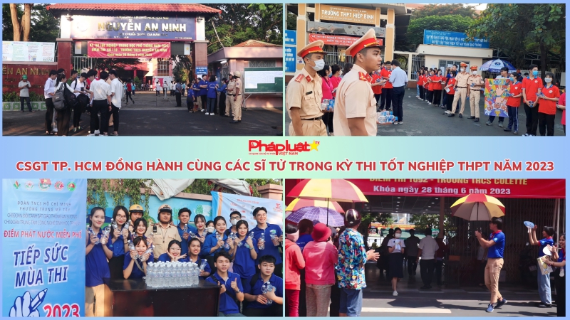 CSGT TP. HCM đồng hành cùng các sĩ tử trong kỳ thi tốt nghiệp THPT năm 2023