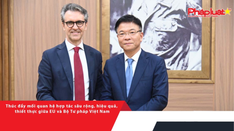 Thúc đẩy mối quan hệ hợp tác sâu rộng, hiệu quả, thiết thực giữa EU và Bộ Tư pháp Việt Nam