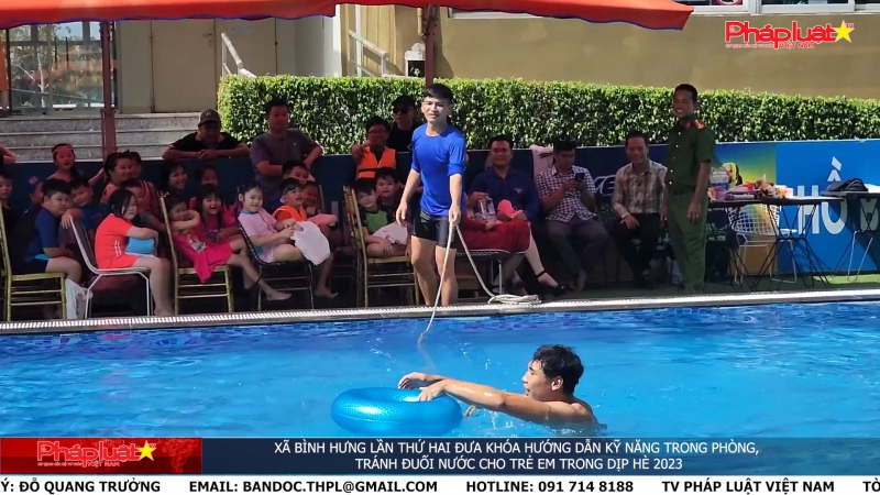 Xã Bình Hưng lần thứ hai đưa khóa hướng dẫn kỹ năng trong phòng, tránh đuối nước cho trẻ em trong dịp hè 2023