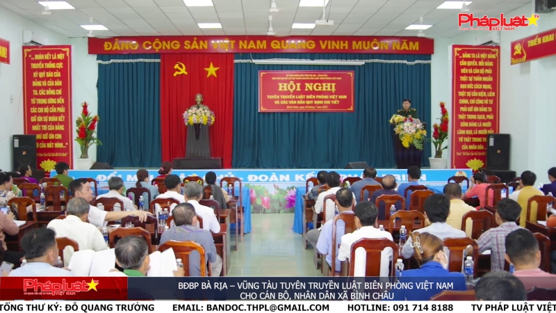 BĐBP Bà Rịa – Vũng Tàu tuyên truyền Luật Biên phòng Việt Nam cho cán bộ, nhân dân xã Bình Châu