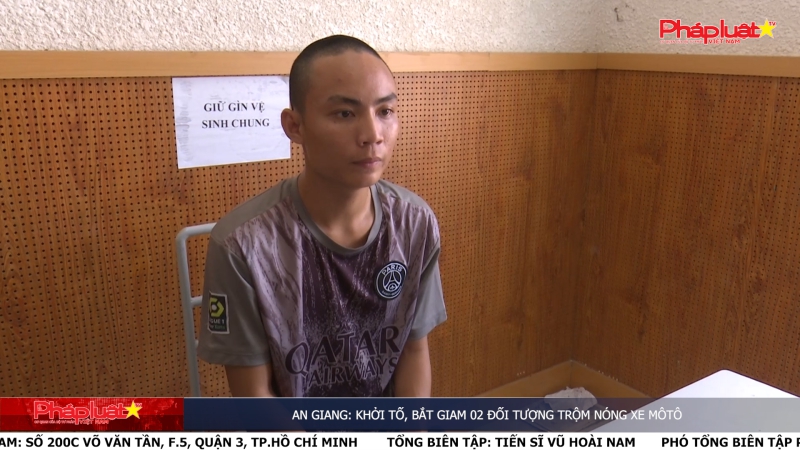 An Giang: Khởi tố, bắt giam 02 đối tượng trộm nóng xe môtô