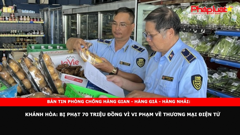 Khánh Hòa: Bị phạt 70 triệu đồng vì vi phạm về thương mại điện tử