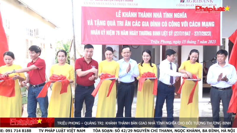 Triệu Phong – Quảng Trị: Khánh thành bàn giao nhà tình nghĩa cho đối tượng thương binh
