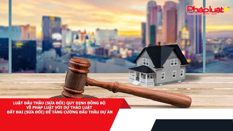 Luật Đấu thầu (sửa đổi) quy định đồng bộ về pháp luật với Dự thảo Luật Đất đai (sửa đổi) để tăng cường đấu thầu dự án