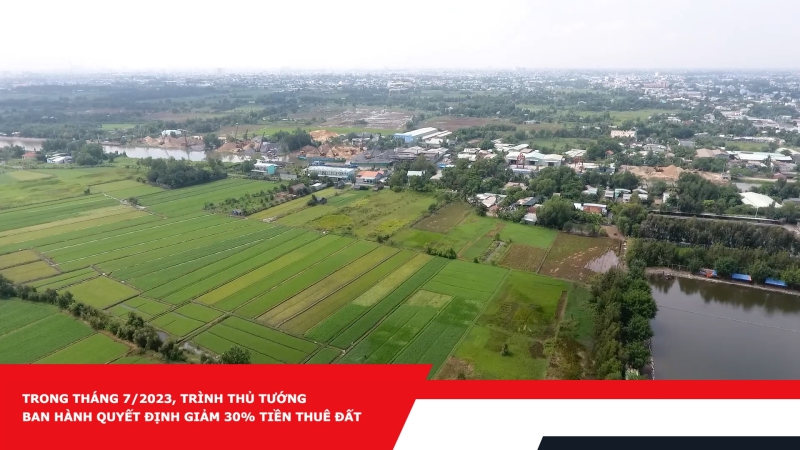 Trong tháng 7/2023, trình Thủ tướng ban hành quyết định giảm 30% tiền thuê đất