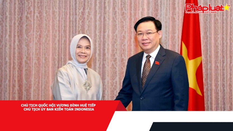 Chủ tịch Quốc hội Vương Đình Huệ tiếp Chủ tịch Ủy ban Kiểm toán Indonesia