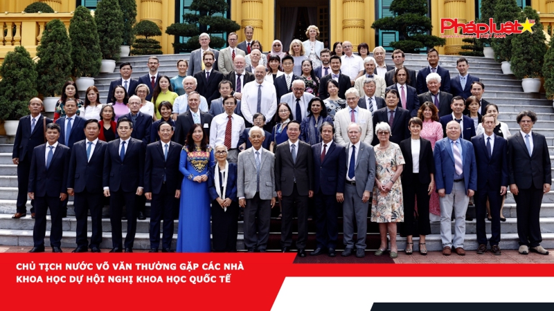 Chủ tịch nước Võ Văn Thưởng gặp các nhà khoa học dự Hội nghị khoa học quốc tế