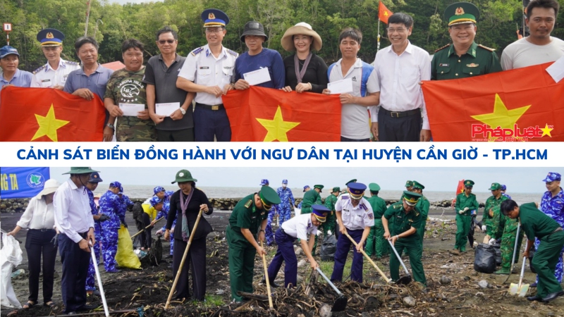 Cảnh sát biển đồng hành với ngư dân tại huyện Cần Giờ, Thành phố Hồ Chí Minh