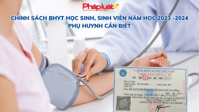 Chính sách BHYT học sinh, sinh viên năm học 2023 -2024 phụ huynh cần biết