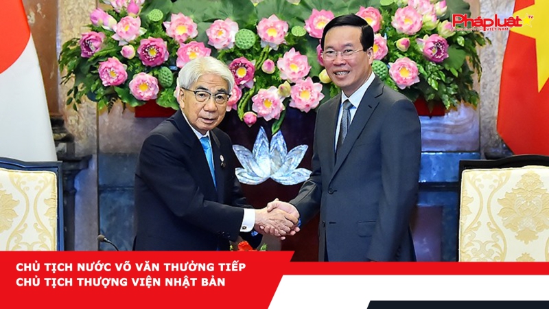 Chủ tịch nước Võ Văn Thưởng tiếp Chủ tịch Thượng viện Nhật Bản
