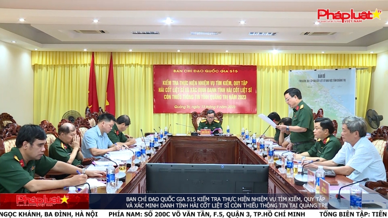 Ban Chỉ đạo Quốc gia 515 kiểm tra thực hiện nhiệm vụ tìm kiếm, quy tập và xác minh danh tính hài cốt liệt sĩ còn thiếu thông tin tại Quảng Trị