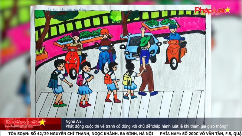 Nghệ An : Phát động cuộc thi vẽ tranh cổ động với chủ đề”chấp hành luật lệ khi tham gia giao thông”
