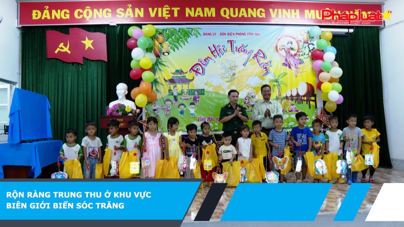 Rộn ràng Trung thu ở khu vực biên giới biển Sóc Trăng