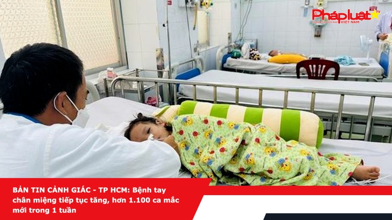 BẢN TIN CẢNH GIÁC - TP HCM: Bệnh tay chân miệng tiếp tục tăng, hơn 1.100 ca mắc mới trong 1 tuần