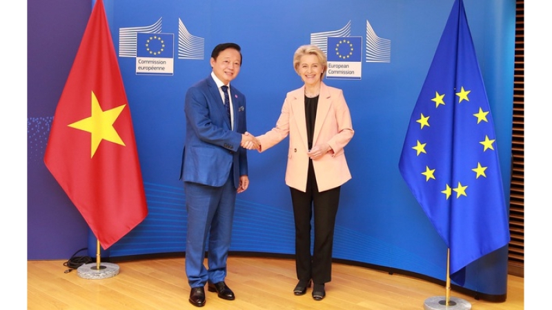 Phó Thủ tướng Trần Hồng Hà gặp, làm việc với Chủ tịch Ủy ban Châu Âu