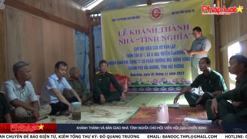 Khánh thành và bàn giao nhà tình nghĩa cho hội viên Hội cựu chiến binh