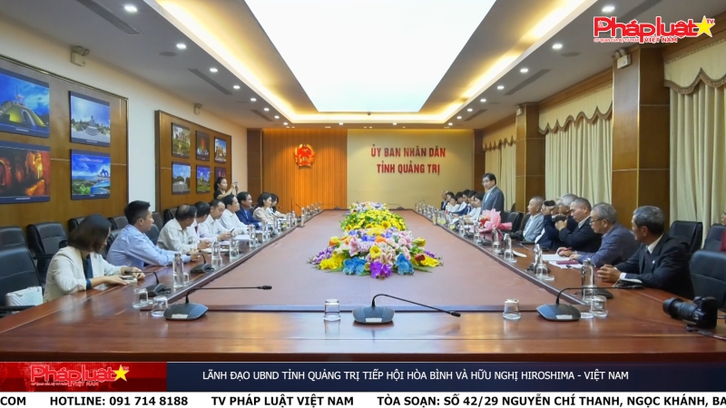 Lãnh đạo UBND tỉnh Quảng Trị tiếp Hội Hòa bình và Hữu nghị Hiroshima - Việt Nam