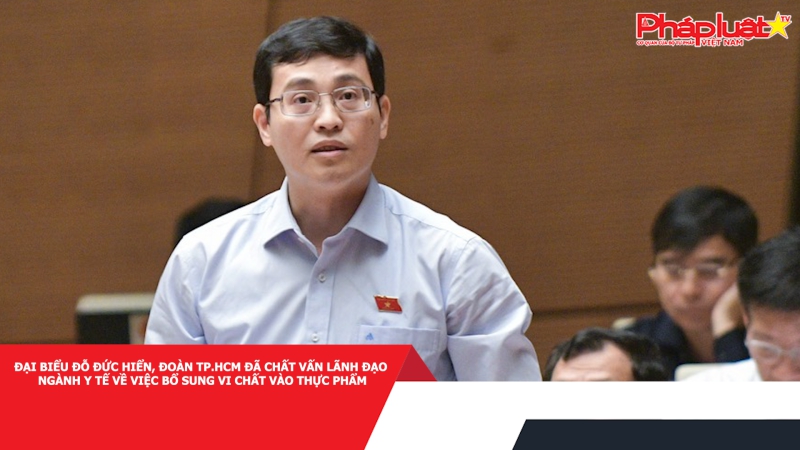 Đại biểu Quốc Hội Đoàn TP.HCM chất vấn lãnh đạo ngành Y tế về việc bổ sung vi chất vào thực phẩm