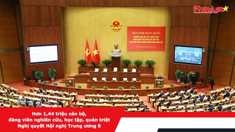 Hơn 1,44 triệu cán bộ, đảng viên nghiên cứu, học tập, quán triệt Nghị quyết Hội nghị Trung ương 8