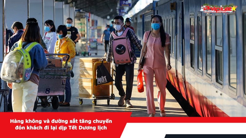 Hàng không và đường sắt tăng chuyến đón khách đi lại dịp Tết Dương lịch