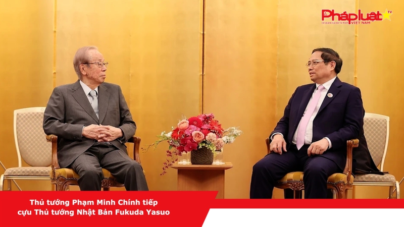 Thủ tướng Phạm Minh Chính tiếp cựu Thủ tướng Nhật Bản Fukuda Yasuo