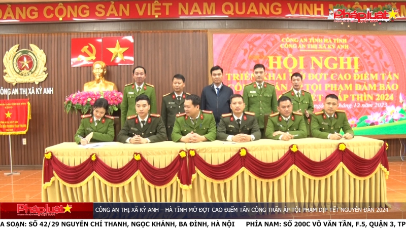 Công an thị xã Kỳ Anh – Hà Tĩnh mở đợt cao điểm tấn công trấn áp tội phạm dịp tết Nguyên đán 2024