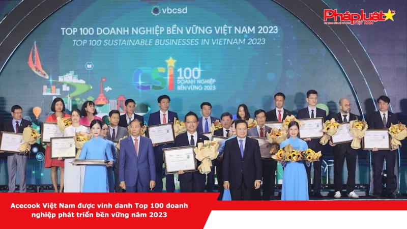 Acecook Việt Nam được vinh danh Top 100 doanh nghiệp phát triển bền vững năm 2023