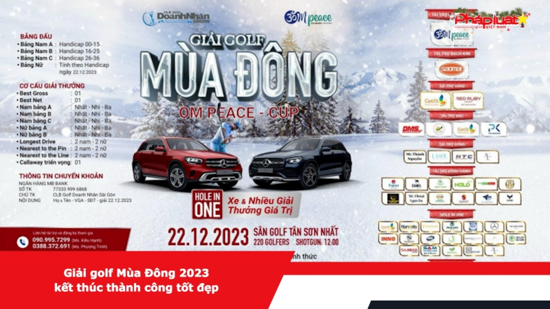 Giải golf Mùa Đông 2023 kết thúc thành công tốt đẹp