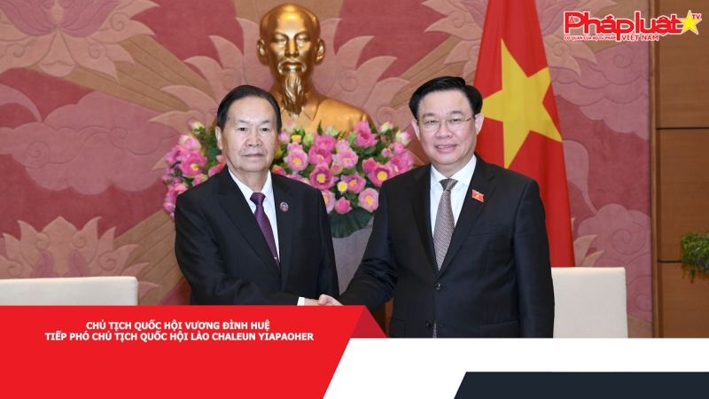 Chủ tịch Quốc hội Vương Đình Huệ tiếp Phó Chủ tịch Quốc hội Lào Chaleun Yiapaoher