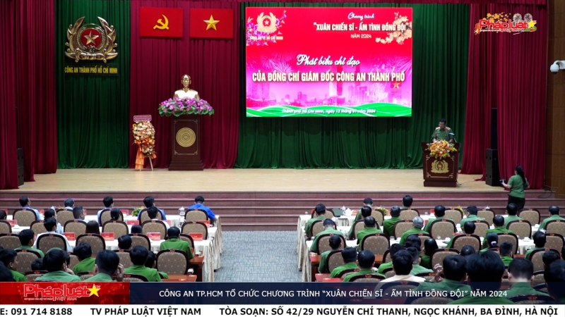 Công an TP.HCM tổ chức Chương trình “Xuân Chiến sĩ - Ấm tình đồng đội” năm 2024.