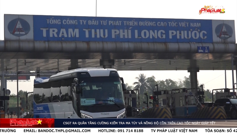 CSGT ra quân tăng cường kiểm tra ma túy và nồng độ cồn trên cao tốc ngày giáp tết