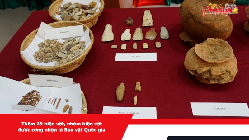 Thêm 29 hiện vật, nhóm hiện vật được công nhận là Bảo vật Quốc gia