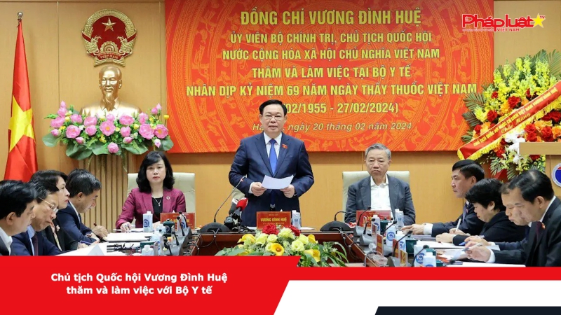 Chủ tịch Quốc hội Vương Đình Huệ thăm và làm việc với Bộ Y tế