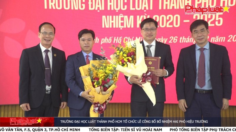 Trường Đại học Luật thành phố HCM tổ chức lễ công bố bổ nhiệm hai phó hiệu trưởng