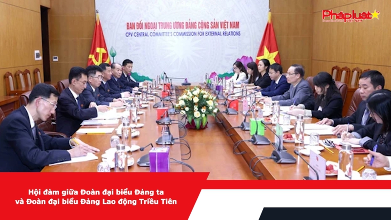 Hội đàm giữa Đoàn đại biểu Đảng ta và Đoàn đại biểu Đảng Lao động Triều Tiên