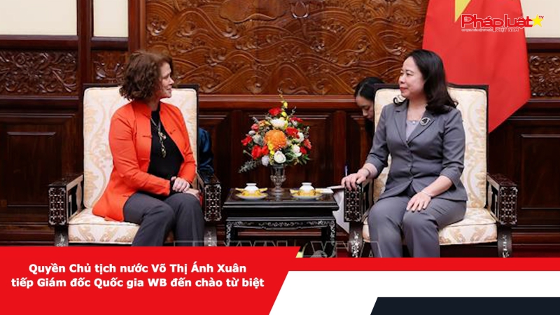 Quyền Chủ tịch nước Võ Thị Ánh Xuân tiếp Giám đốc Quốc gia WB đến chào từ biệt