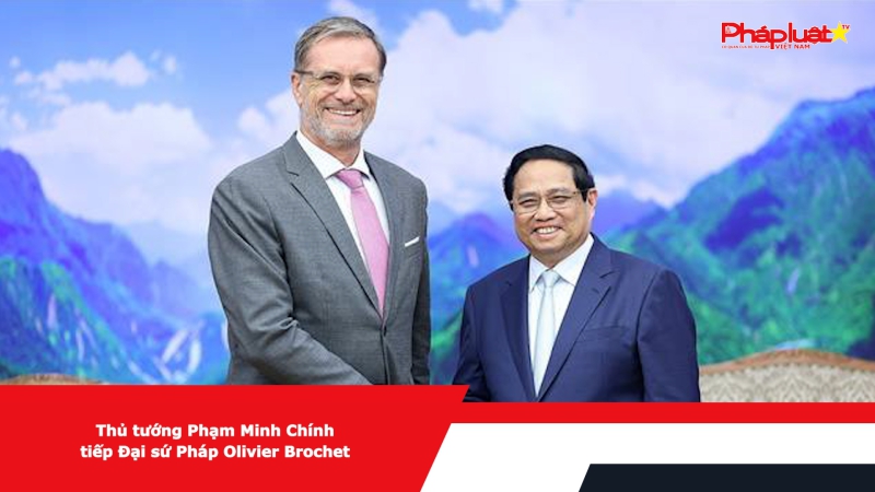 Thủ tướng Phạm Minh Chính tiếp Đại sứ Pháp Olivier Brochet