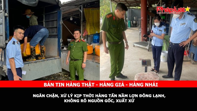 Bản tin chung tay cùng doanh nghiệp phòng chống Hàng gian- Hàng giả- Hàng nhái: Ngăn chặn, xử lý kịp thời hàng tấn nầm lợn đông lạnh, không rõ nguồn gốc, xuất xứ