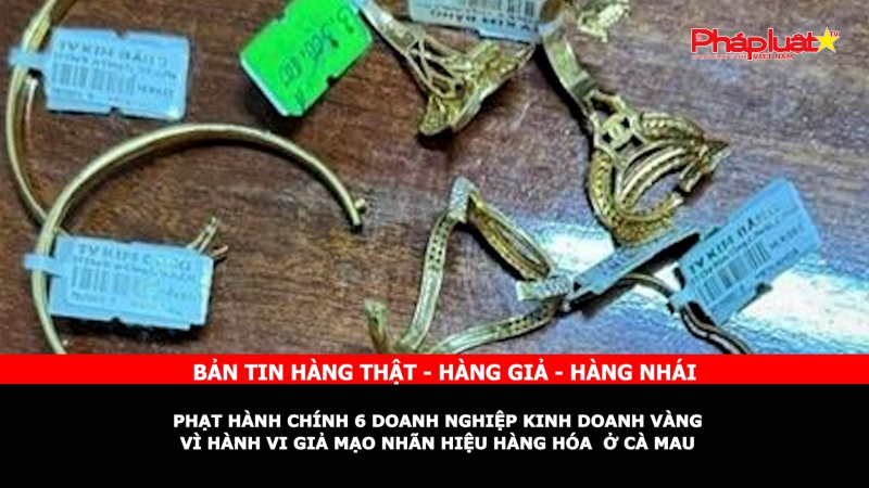 Bản tin chung tay cùng doanh nghiệp phòng chống Hàng gian- Hàng giả- Hàng nhái: Phạt hành chính 6 doanh nghiệp kinh doanh vàng vì hành vi giả mạo nhãn hiệu hàng hóa ở Cà Mau